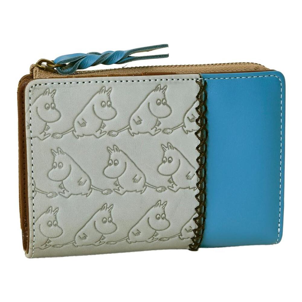 二つ折り財布 ムーミン 通販 本革 牛革 財布 MOOMIN レザーウォレット 型押し財布 ウォレット 小銭入れ お札入れ カードポケット かわいい 二つ折り財布 |  | 01