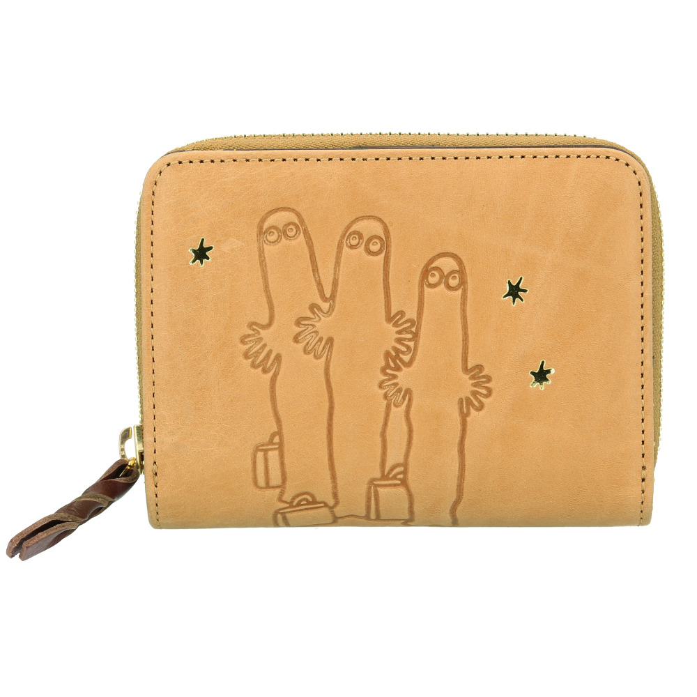 MOOMIN ムーミン 二つ折り財布 通販 折り財布 折りたたみ財布 2つ折り財布 財布 お財布 サイフ レザー 型押し 本革 革 ジャバラ仕様 見やすい | MOOMIN | 04