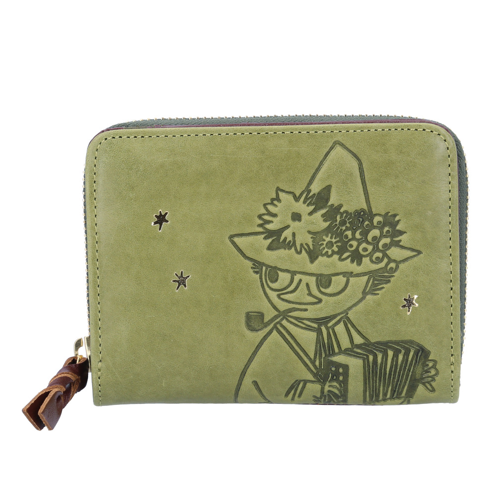 MOOMIN ムーミン 二つ折り財布 通販 折り財布 折りたたみ財布 2つ折り財布 財布 お財布 サイフ レザー 型押し 本革 革 ジャバラ仕様 見やすい | MOOMIN | 02