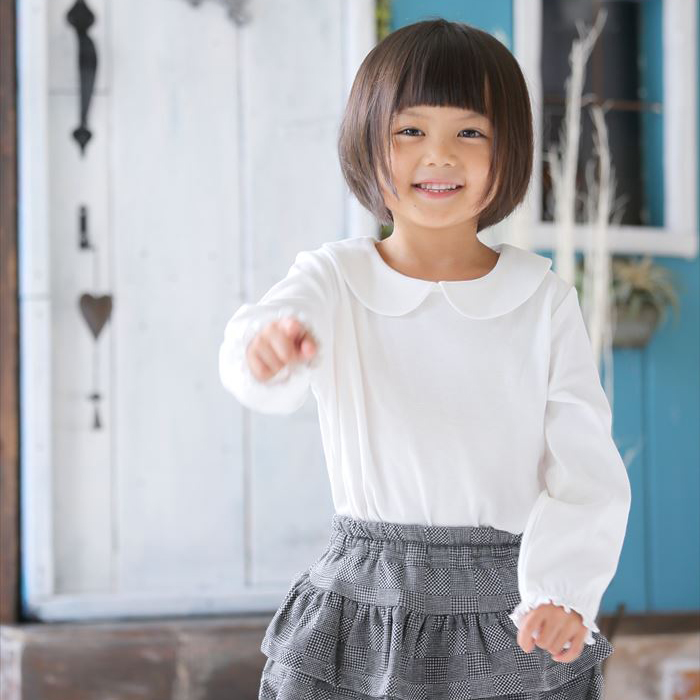 子供服 フォーマル 女の子 ブラウス 白 通販 丸襟 長袖 キッズ 子供 卒園式 入学式 着まわし 発表会 結婚式 パーティー 子ども服 ガールズ | Aenak | 05