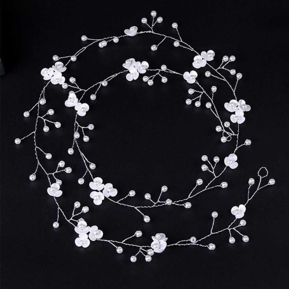 ヘッドドレス パール フラワー 髪飾り 通販 結婚式 ヘアアクセサリー ヘアアクセ ブライダル ウエディング ウェディング パーティー 二次会 花嫁  ヘッドドレス |  | 01