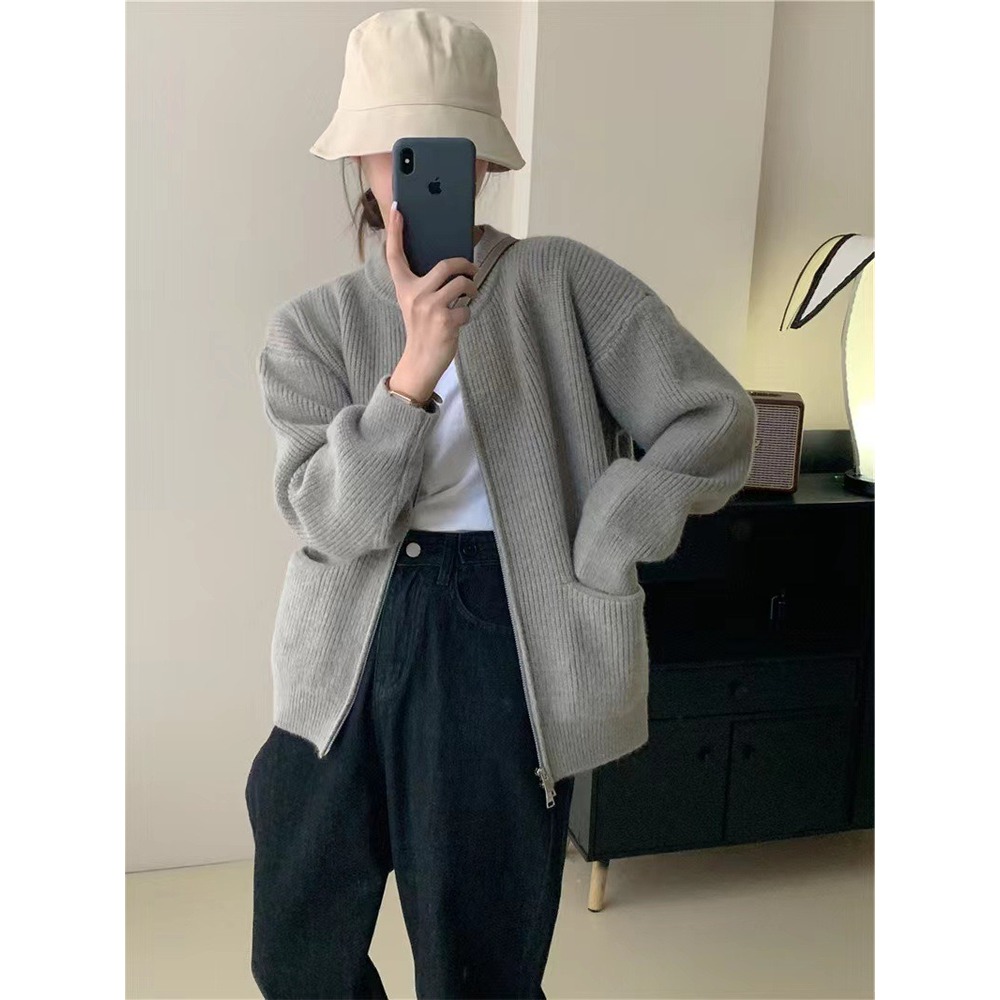 カーディガン ジップアップ 通販 カーデガン ニットカーディガン ニットジャケット ニット レディース 長袖 あったか 秋 冬 秋冬 春 春秋 おしゃれ カーディガン | BACKYARD FAMILY | 05