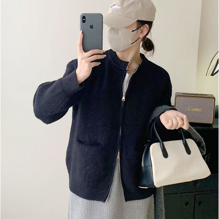 カーディガン ジップアップ 通販 カーデガン ニットカーディガン ニットジャケット ニット レディース 長袖 あったか 秋 冬 秋冬 春 春秋 おしゃれ カーディガン | BACKYARD FAMILY | 17