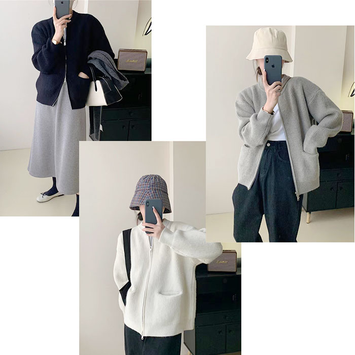 カーディガン ジップアップ 通販 カーデガン ニットカーディガン ニットジャケット ニット レディース 長袖 あったか 秋 冬 秋冬 春 春秋 おしゃれ カーディガン | BACKYARD FAMILY | 20