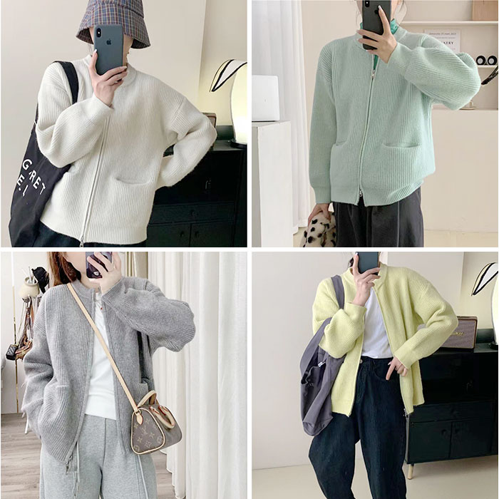 カーディガン ジップアップ 通販 カーデガン ニットカーディガン ニットジャケット ニット レディース 長袖 あったか 秋 冬 秋冬 春 春秋 おしゃれ カーディガン | BACKYARD FAMILY | 21