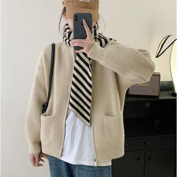 カーディガン ジップアップ 通販 カーデガン ニットカーディガン ニットジャケット ニット レディース 長袖 あったか 秋 冬 秋冬 春 春秋 おしゃれ カーディガン | BACKYARD FAMILY | 09