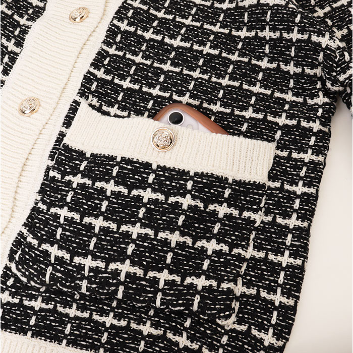 ツイード風 カーディガン 通販 カーデガン レディース ツイードニットカーディガン ツーイード ツイードニット 秋 冬 ニット ゴールドボタン ツイード風 | BACKYARD FAMILY | 15