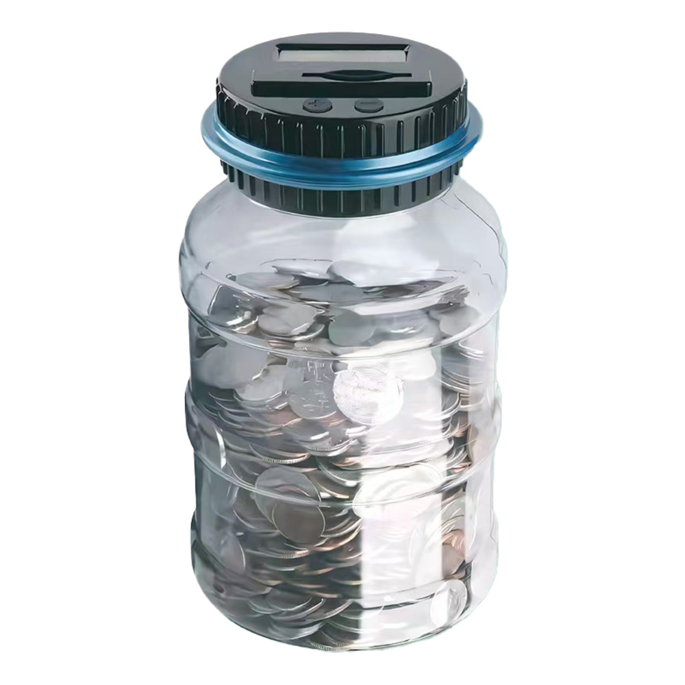 貯金箱 自動計算 通販 硬貨 コイン 小銭 小銭入れ 貯金 計算 液晶表示 デジタルカウント 収納 透明 大容量 お小遣い おこづかい 子供用 お金 こども 貯金箱 |  | 01