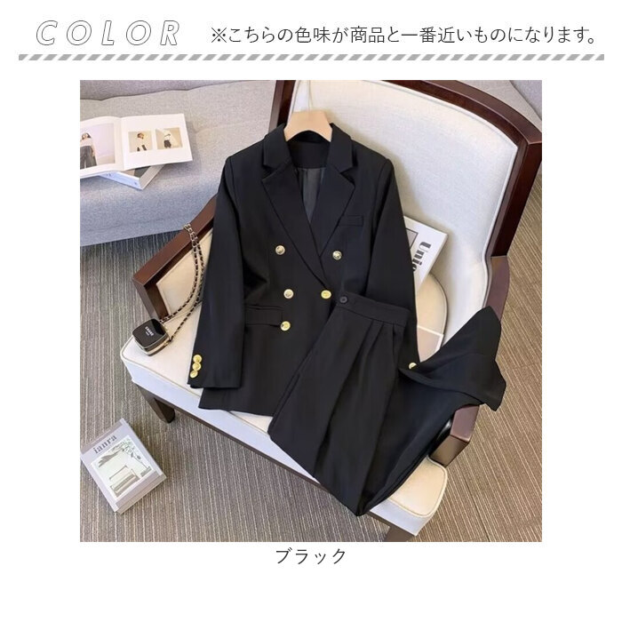 セットアップ レディース 金ボタン 通販 パンツスーツ スーツ ジャケット パンツ 2点セット カジュアルセットアップ セミフォーマル セットアップ |  | 17