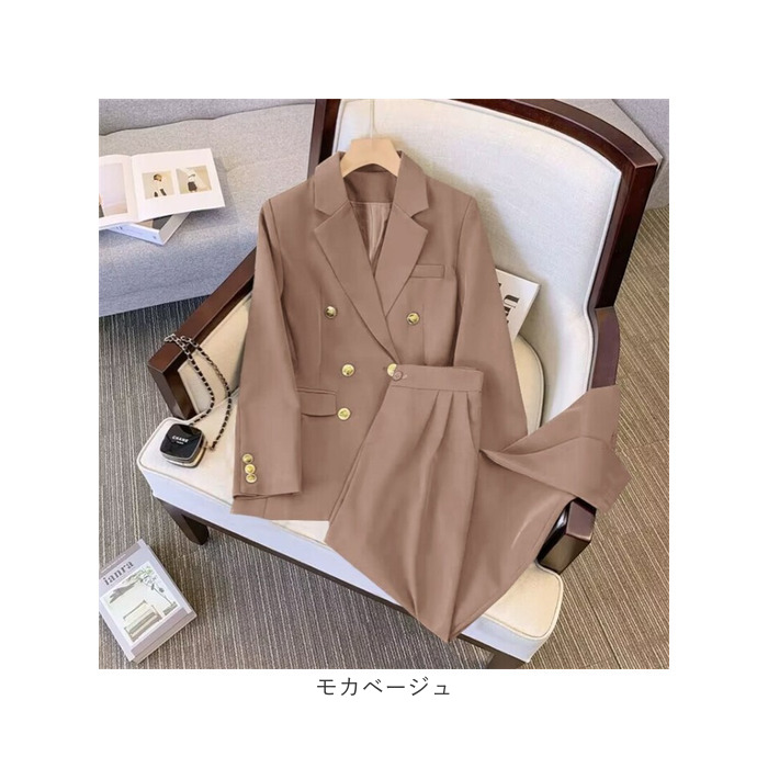 セットアップ レディース 金ボタン 通販 パンツスーツ スーツ ジャケット パンツ 2点セット カジュアルセットアップ セミフォーマル セットアップ |  | 18