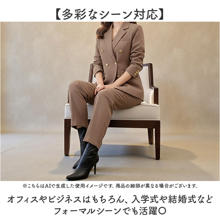 セットアップ レディース 金ボタン 通販 パンツスーツ スーツ ジャケット パンツ 2点セット カジュアルセットアップ セミフォーマル セットアップ |  | 08