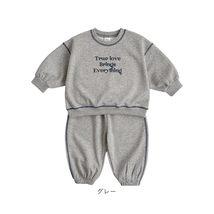 スウェット セットアップ 通販 ベビー キッズ 男の子 女の子 上下セット 刺繍ロゴ 子供服 ベビー服 ルームウェア パジャマ 男女兼用 トップス スウェット | BACKYARD FAMILY | 20