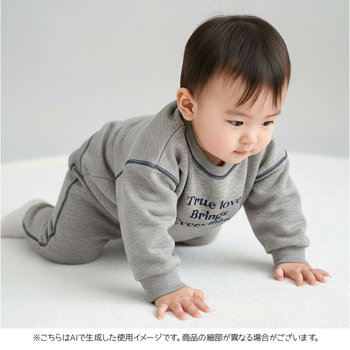 スウェット セットアップ 通販 ベビー キッズ 男の子 女の子 上下セット 刺繍ロゴ 子供服 ベビー服 ルームウェア パジャマ 男女兼用 トップス スウェット | BACKYARD FAMILY | 06