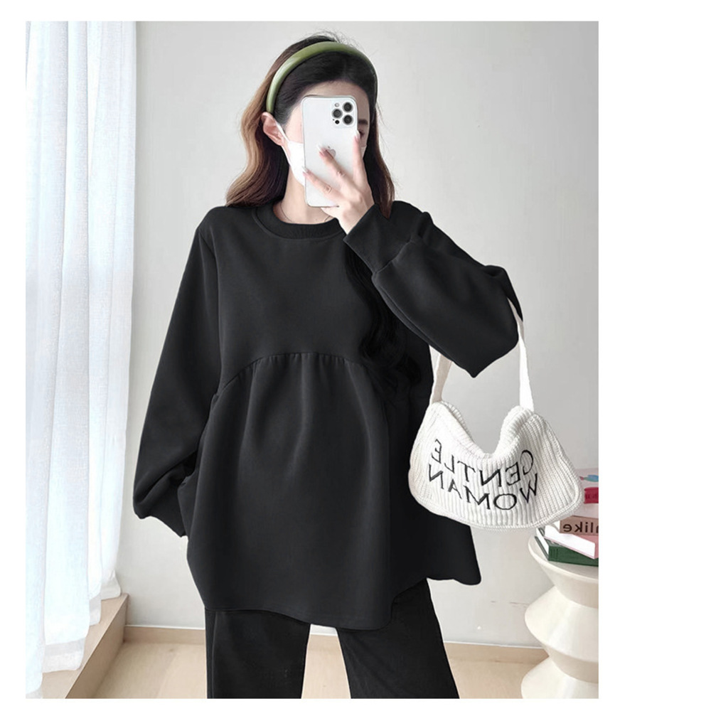 マタニティ トップス 通販 マタニティウェア 妊婦服 チュニック 長袖 カットソー レディース クルーネック 産前産後 春 秋 冬 大きいサイズ マタニティ | BACKYARD FAMILY | 03