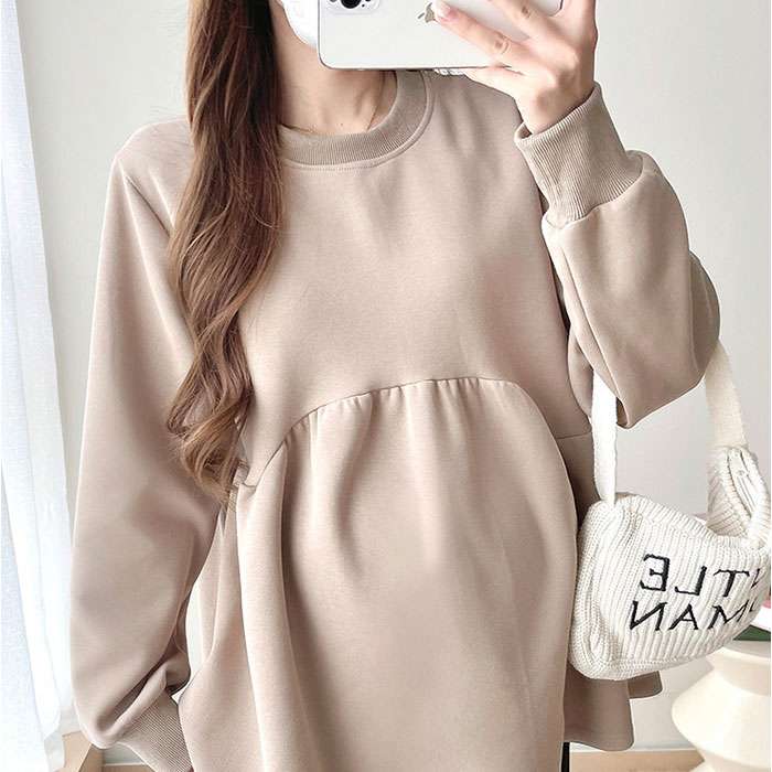 マタニティ トップス 通販 マタニティウェア 妊婦服 チュニック 長袖 カットソー レディース クルーネック 産前産後 春 秋 冬 大きいサイズ マタニティ | BACKYARD FAMILY | 10