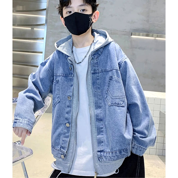 デニムジャケット キッズ 通販 ジャケット デニム 男の子 女の子 子供服 ブルゾン ジャンパー ジージャン デニムジャンパー フード付き | BACKYARD FAMILY | 10