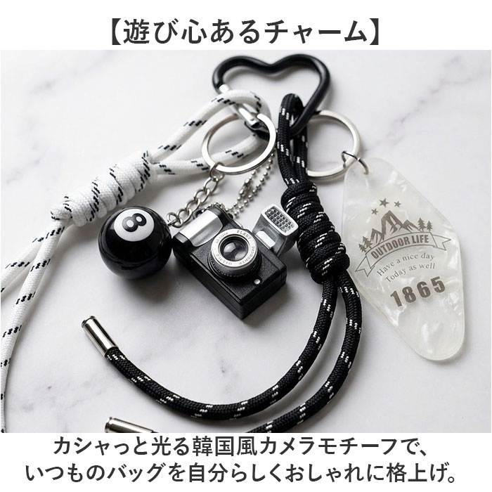 バッグチャーム カメラモチーフ 通販 バックチャーム 飾り チャーム バッグアクセサリー バッグ用アクセサリー キーチャーム 可愛い バッグチャーム | BACKYARD FAMILY | 02
