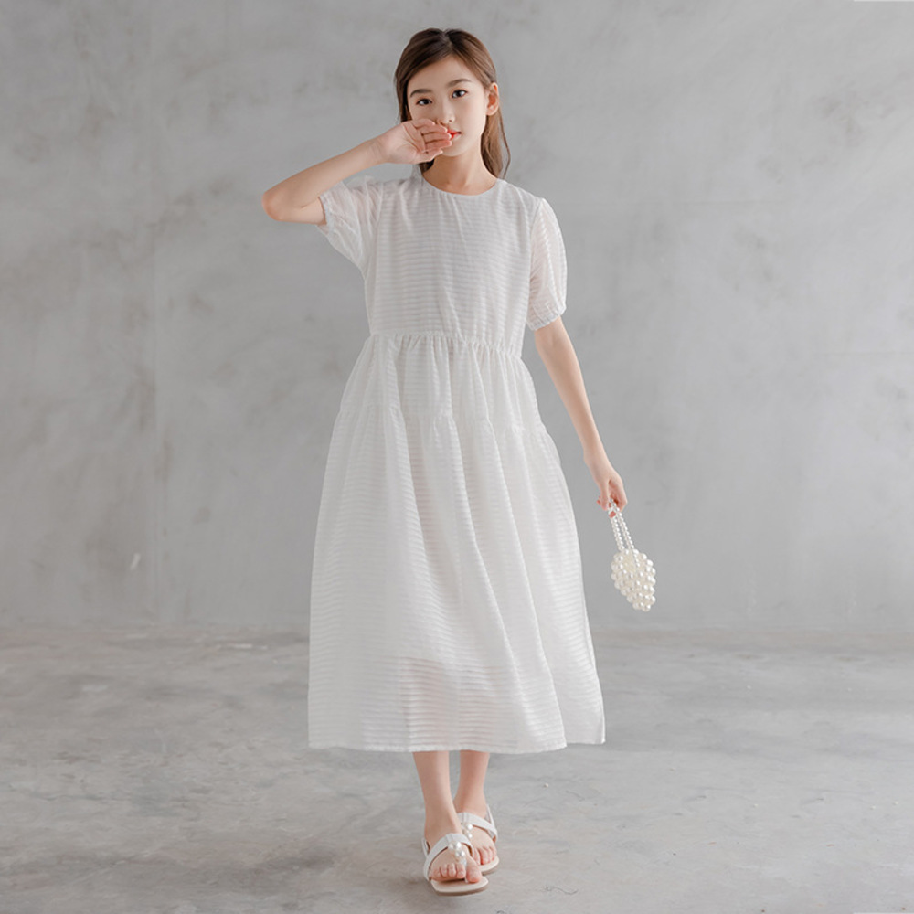 子供服 ワンピース 半袖 通販 半袖ワンピース レースワンピース ワンピ キッズドレス チュニックワンピース キッズ ジュニア 子ども服 女の子 無地 子供服 | BACKYARD FAMILY | 02