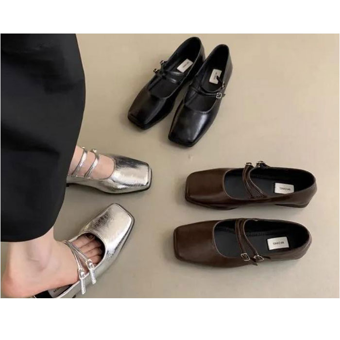 パンプス レディース 通販 ローヒール フラットシューズ ぺたんこ 靴 柔らかい 痛くない ローヒールパンプス スクエアトゥ シューズ 歩きやすい シンプル | BACKYARD FAMILY | 08