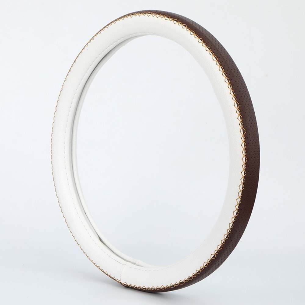 ハンドルカバー 可愛い 通販 ステアリングカバー 編み上げ sサイズ O型 普通車 自動車 軽自動車 ハンドル 車 車用品 通気性 保護カバー 編み込み 2トーン | BACKYARD FAMILY | 05