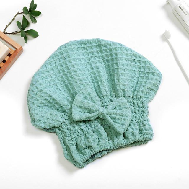 タオルキャップ 大人 通販 ヘアドライタオル ヘアドライキャップ 帽子タイプ 無地 シンプル リボン かわいい ワッフル 吸水 スイミング プール タオルキャップ | BACKYARD FAMILY | 01