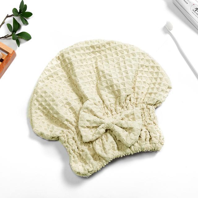 タオルキャップ 大人 通販 ヘアドライタオル ヘアドライキャップ 帽子タイプ 無地 シンプル リボン かわいい ワッフル 吸水 スイミング プール タオルキャップ | BACKYARD FAMILY | 03