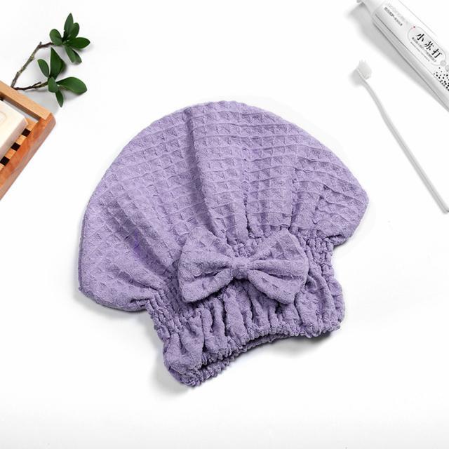 タオルキャップ 大人 通販 ヘアドライタオル ヘアドライキャップ 帽子タイプ 無地 シンプル リボン かわいい ワッフル 吸水 スイミング プール タオルキャップ | BACKYARD FAMILY | 04
