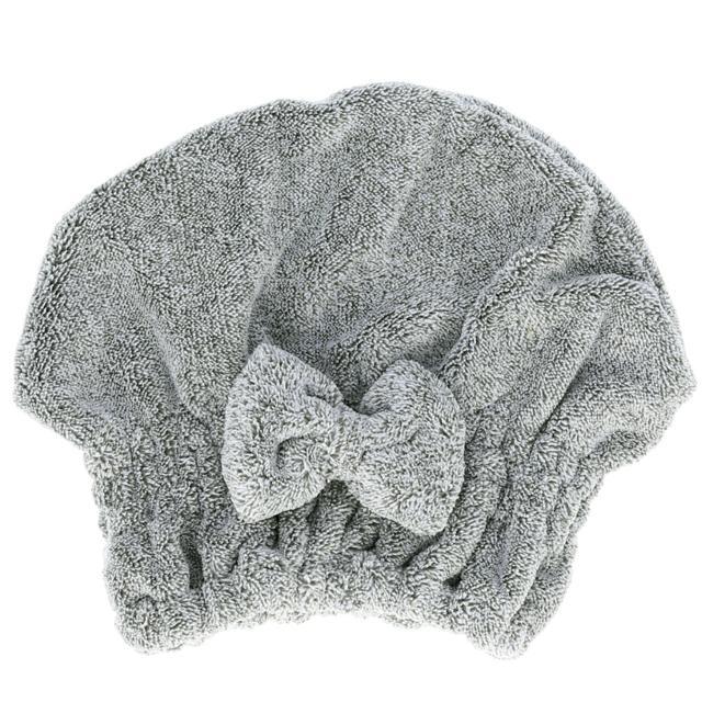 タオルキャップ 大人 通販 ヘアドライタオル ヘアドライキャップ 帽子タイプ 無地 シンプル リボン かわいい ふわふわ 吸水 スイミング プール タオルキャップ |  | 01