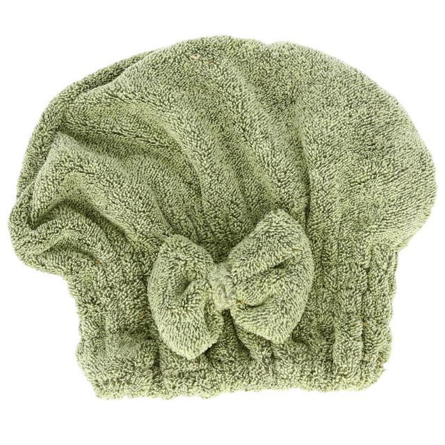 タオルキャップ 大人 通販 ヘアドライタオル ヘアドライキャップ 帽子タイプ 無地 シンプル リボン かわいい ふわふわ 吸水 スイミング プール タオルキャップ |  | 02