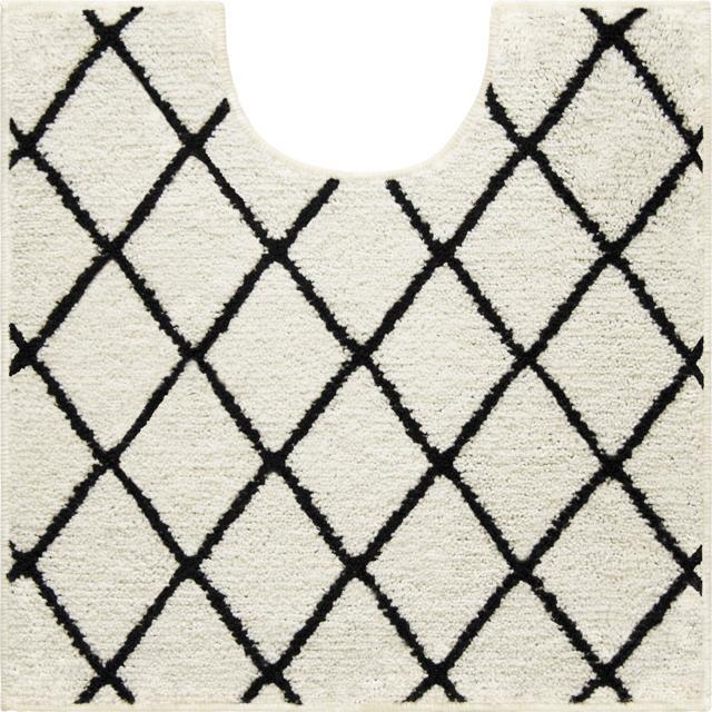 トイレマット おしゃれ 通販 シンプル モノトーン 洗える 洗濯可 丸洗い 白 黒 グレー 滑り止め加工 すべり止め 塩系 インテリア トイレタリー トイレマット |  | 01