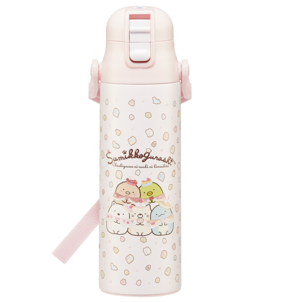 水筒 通販水筒 子供 ステンレス 直飲み 580ml 保冷 肩掛け 軽量 軽い ワンプッシュ マグボトル ダイレクトボトル キッズ 子ども用 キャラクター ディズニー 水筒 |  | 10
