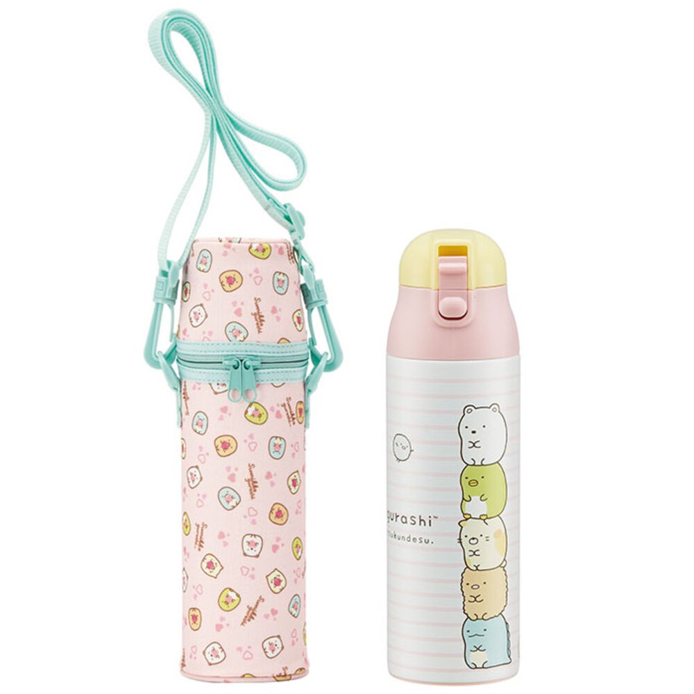 水筒 通販水筒 保冷 キッズ ステンレス 直飲み 500ml 保温 保冷保温 カバー セット 水筒カバー ショルダー 肩掛け 斜めがけ マグボトル マイボトル 水筒 |  | 05
