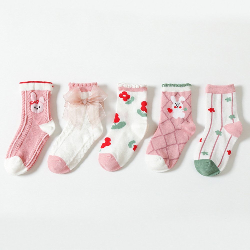 キッズ 通販キッズ 靴下 女の子 セット ソックス くつ下 ベビーソックス くつした 子ども 子供 ベビー用品 赤ちゃん ガールズ 5足セット レッグウェア  キッズ | ブランド登録なし | 01
