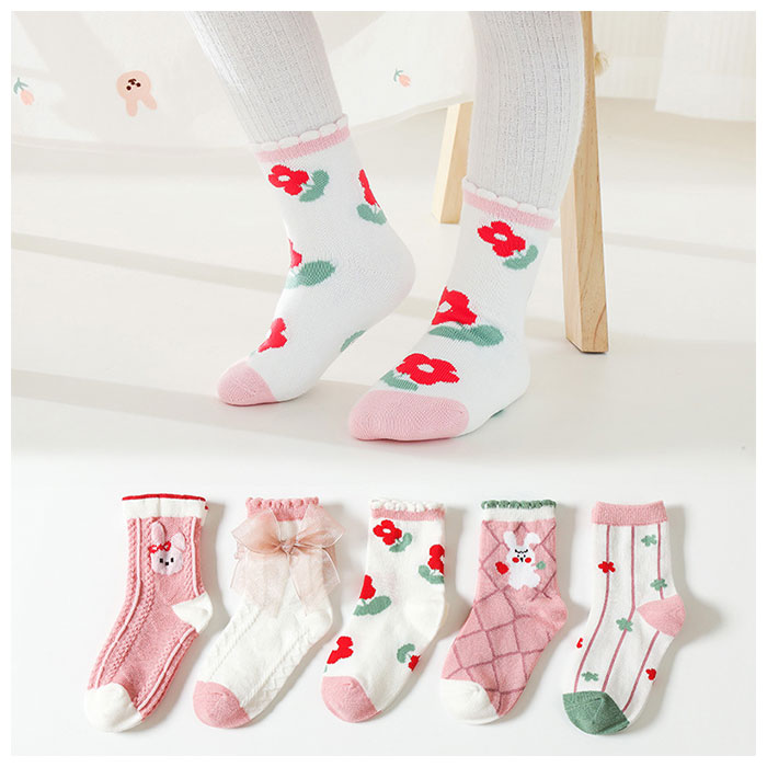 キッズ 通販キッズ 靴下 女の子 セット ソックス くつ下 ベビーソックス くつした 子ども 子供 ベビー用品 赤ちゃん ガールズ 5足セット レッグウェア  キッズ | ブランド登録なし | 06