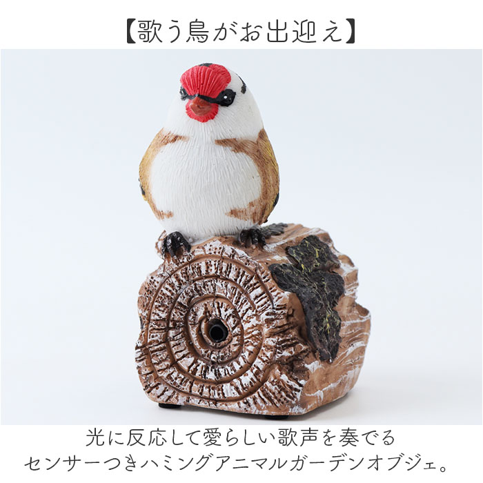 置物 センサー 通販 ガーデンオーナメント オブジェ 小鳥のさえずり