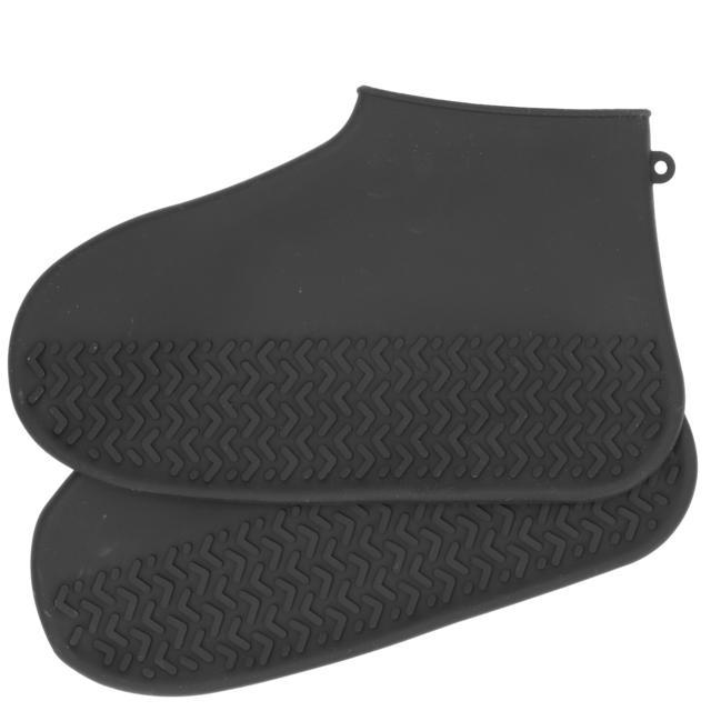 シューズカバー シリコン 防水 通販 レインシューズカバー 靴カバー ほんやら堂 滑り止め レディース 22.5cm 〜 24.5cm 黒 ブラック グレー 白 シューズカバー |  | 03