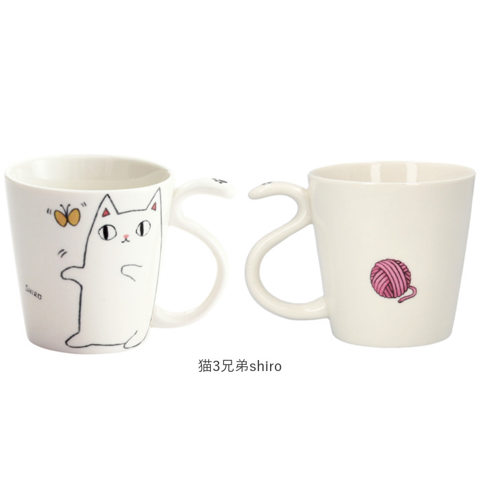 にゃん屋 猫3兄弟 マグカップ 通販 日本製 マグ カップ コップ 湯呑 湯呑み 湯飲み しっぽ 猫柄 ネコ柄 食器 可愛らしい キッチン雑貨 かわいい 可愛い にゃん屋 | BACKYARD FAMILY | 17