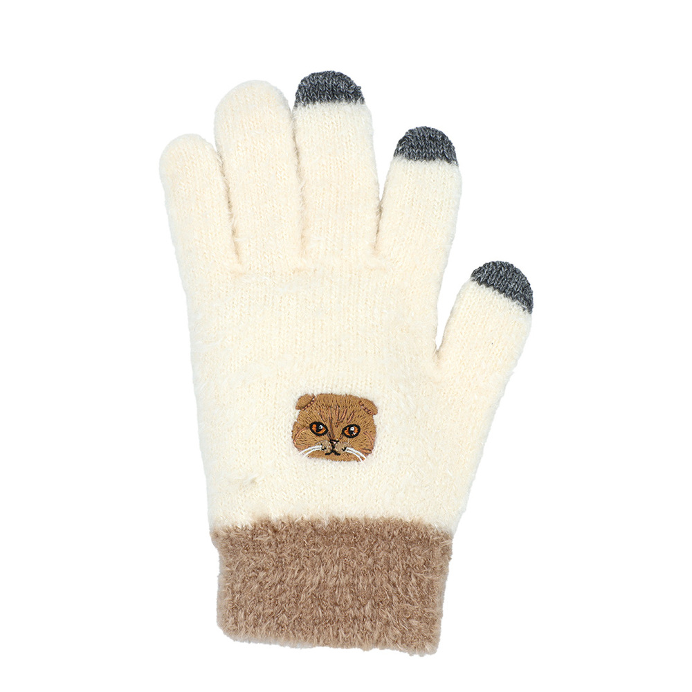スマホ 通販スマホ 手袋 レディース スマホ対応手袋 おしゃれ かわいい アニマル 防寒 フリーサイズ スマートフォン あったか 動物 暖かい 女性 婦人手袋 | OWL | 07