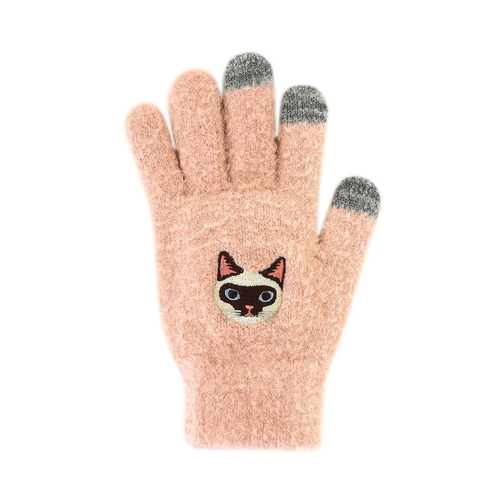 スマホ 通販スマホ 手袋 レディース スマホ対応手袋 おしゃれ かわいい アニマル 防寒 フリーサイズ スマートフォン あったか 動物 暖かい 女性 婦人手袋 | OWL | 01
