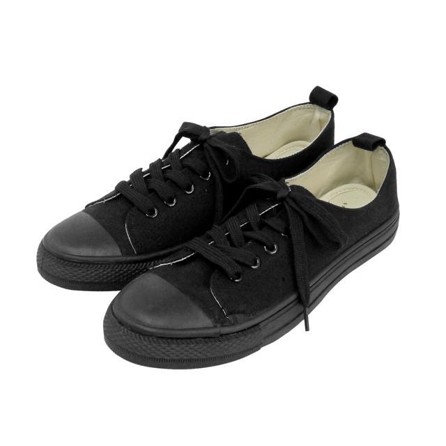 スニーカー レディース おしゃれ 通販 黒 40代 通学 中学 高校 キャンバスシューズ ローカット 無地 シンプル ブラック ネイビー ホワイト 白 紐靴 スニーカー |  | 06