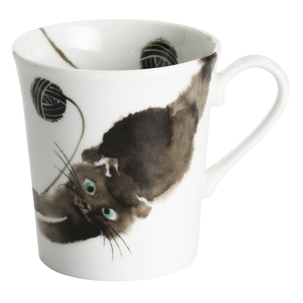 セラミック藍 マグカップ 通販 日本製 マグ カップ 磁器 湯呑み コップ 和食器 食器 にゃん屋 花猫 ネコ ねこ ギフト 贈り物 誕生日 家族 セラミック藍 |  | 03