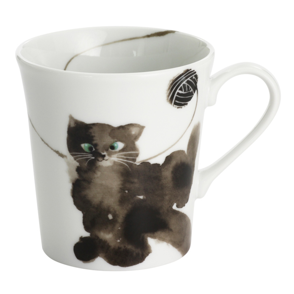 セラミック藍 マグカップ 通販 日本製 マグ カップ 磁器 湯呑み コップ 和食器 食器 にゃん屋 花猫 ネコ ねこ ギフト 贈り物 誕生日 家族 セラミック藍 |  | 02