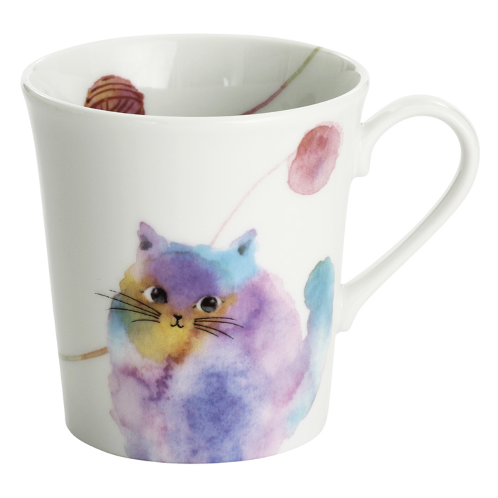 セラミック藍 マグカップ 通販 日本製 マグ カップ 磁器 湯呑み コップ 和食器 食器 にゃん屋 花猫 ネコ ねこ ギフト 贈り物 誕生日 家族 セラミック藍 |  | 05