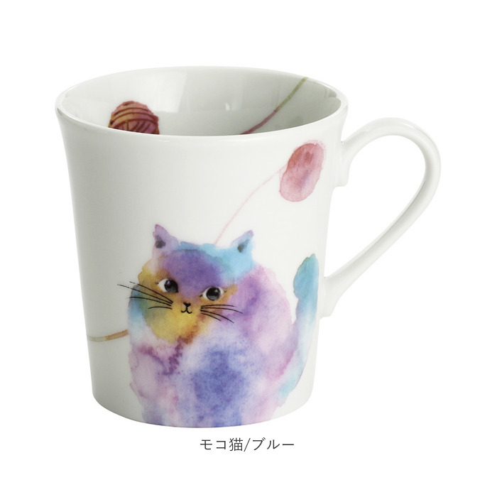 セラミック藍 マグカップ 通販 日本製 マグ カップ 磁器 湯呑み コップ 和食器 食器 にゃん屋 花猫 ネコ ねこ ギフト 贈り物 誕生日 家族 セラミック藍 |  | 20