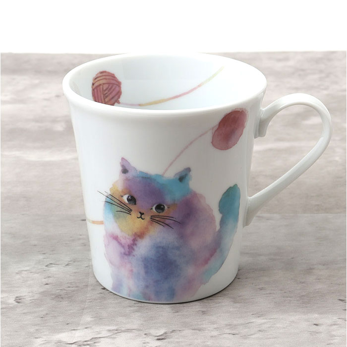 セラミック藍 マグカップ 通販 日本製 マグ カップ 磁器 湯呑み コップ 和食器 食器 にゃん屋 花猫 ネコ ねこ ギフト 贈り物 誕生日 家族 セラミック藍 |  | 12