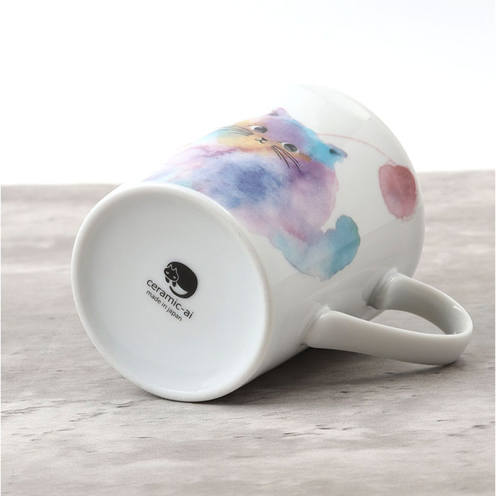 セラミック藍 マグカップ 通販 日本製 マグ カップ 磁器 湯呑み コップ 和食器 食器 にゃん屋 花猫 ネコ ねこ ギフト 贈り物 誕生日 家族 セラミック藍 |  | 15