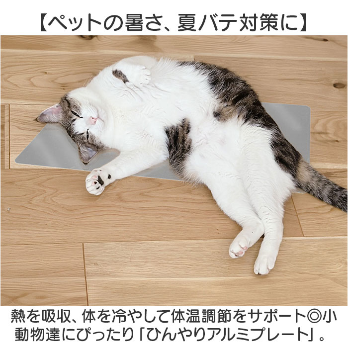 ペット アルミプレート 通販 ペットアルミプレート クールマット ひんやりグッズ 小動物 ひんやり 冷却プレート 冷感 涼しい 暑さ対策 クールダウン ペット | BACKYARD FAMILY | 02