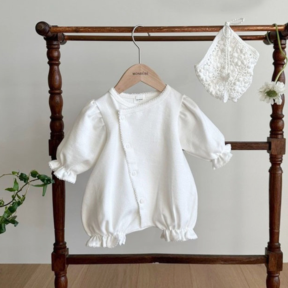 セレモニードレス 新生児 ベビー 通販 ロンパース セレモニーロンパース ベビー服 ベビーロンパース 退院着 女の子 男の子 長袖 シンプル セレモニードレス |  | 01