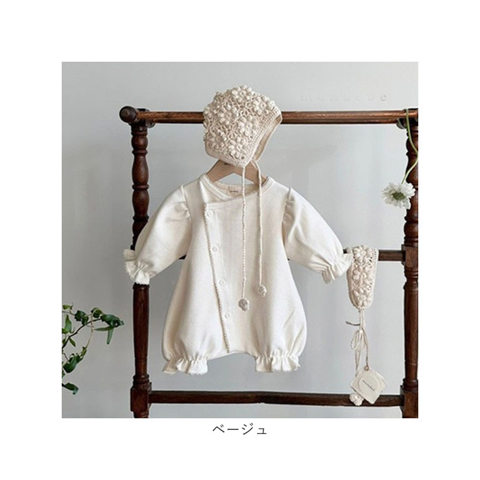 セレモニードレス 新生児 ベビー 通販 ロンパース セレモニーロンパース ベビー服 ベビーロンパース 退院着 女の子 男の子 長袖 シンプル セレモニードレス |  | 13