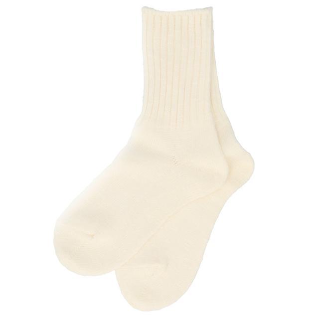 靴下 レディース おしゃれ 通販 くしゅくしゅ 暖かい 蒸れない ソックス ミドル丈 リネン混紡 綿 麻 混 無地 シンプル リブ編み 女性用 S 22cm 〜 25cm 靴下 | BACKYARD FAMILY | 05